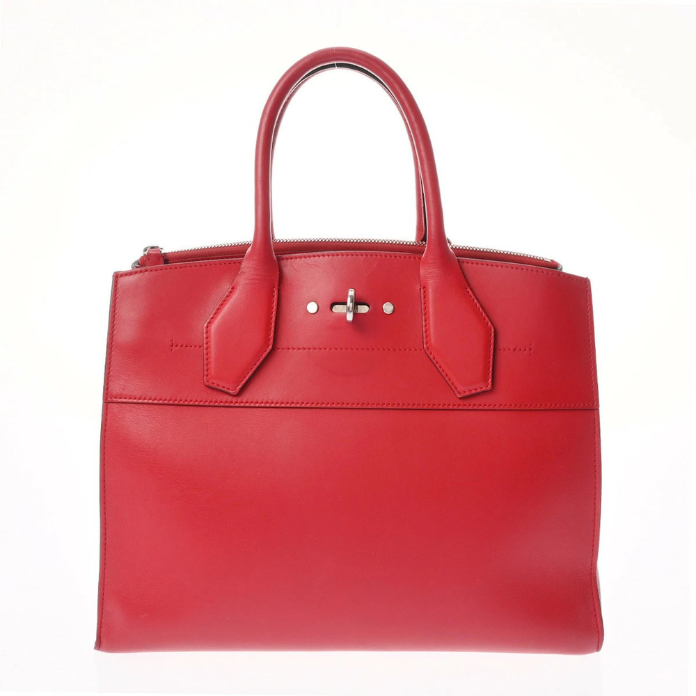 LOUIS VUITTON City Steamer Ruby Red Leather Handbag